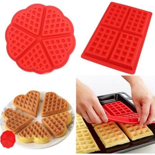Kitchen Waffle Mold Non-stick Cake Mould Makers Kitchen Silicone Waffle Bakeware