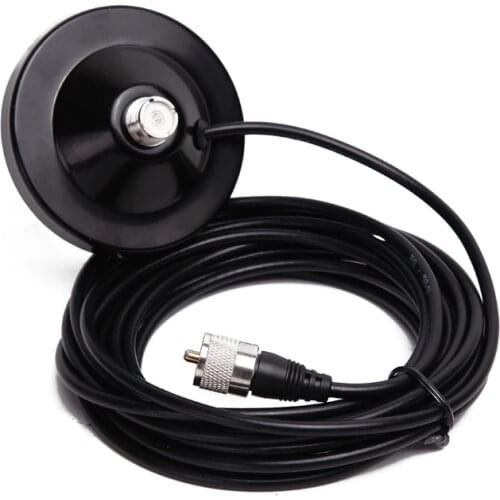 Magnetic Mount Base 9CM with 5M Extension Coaxial Feeder Cable for Baofeng TYT QYT kt-7900d Baojie BJ-218 Mobile Radio Antenna