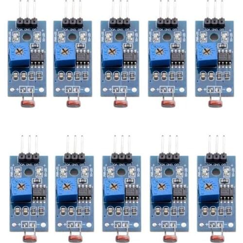 10 PCS Photoresistor module Digital Light Intensity Detection Photosensitive Sensor Module for Arduino UNO