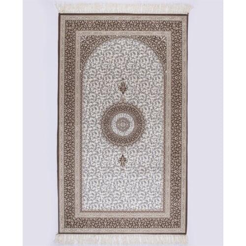 Silk Quality Sultan Model Prayer Mat Coffee