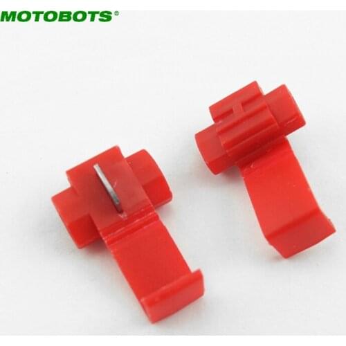 MOTOBOTS 4Pcs Red Scotch Lock Wire Connectors Quick Splice Terminals Crimp Electrical #AM2313