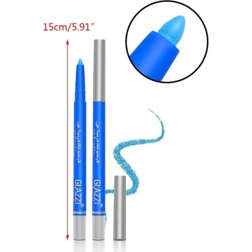 Q1QD 12 Colors Eyeliner Pen Set Eye Liner Gel Pencil Auto-Rotating Colored Eyeliners Waterproof for Women Girls Professional Eye
