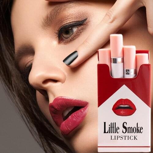 4pcs/lot Creative Cigarette Lipstick Set Matte Velvet Waterproof Lasting Moisture Lip Stick R1K0