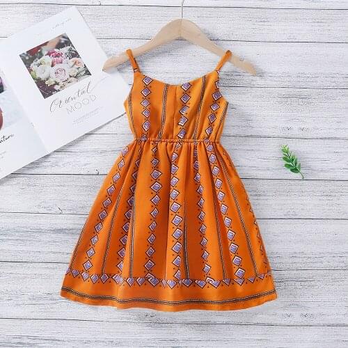 New Retro Diamond Plaid Suspender Dress Kids Clothes Girls Summer Sleeveless Temperament Childrens Dresses