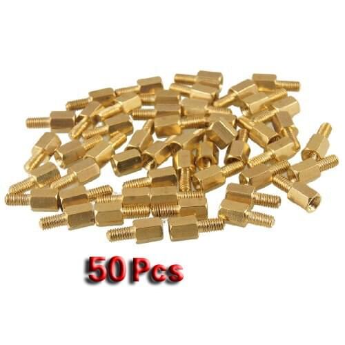 New Style 50 Pcs M3 Male x M3 Female Hex Head PCB Standoffs Spacers 12mm Length