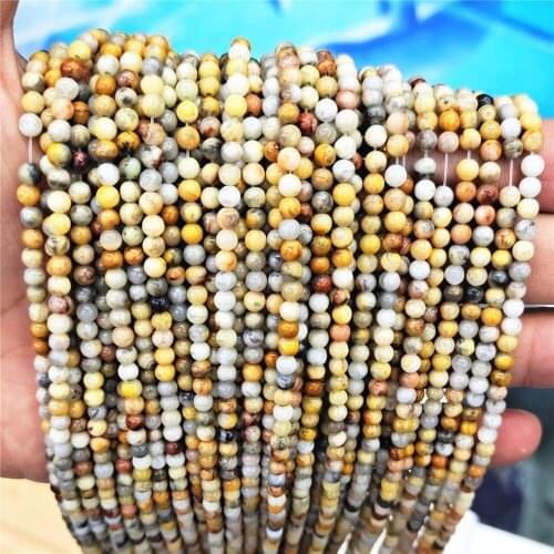 Wholesale 710pcs Fctory Price Natural Stone Crazy Agat Round Beads 16" Pick Size 3mm Per Strand Pick Size for Jewelry Making Diy