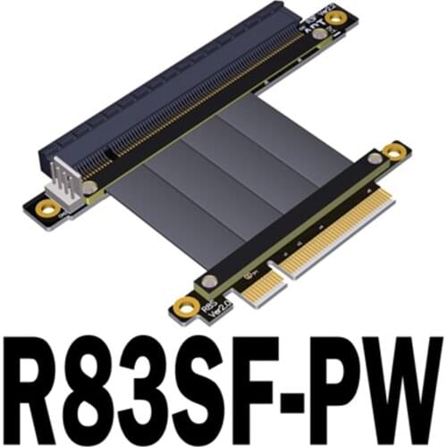 PCI-E x8 Extension Cable Pcie Riser Extender w SATA Cable for RTX3060 ETH Mining PCI Express 3.0 x8 Gen3 64G/bps Adapter Cable