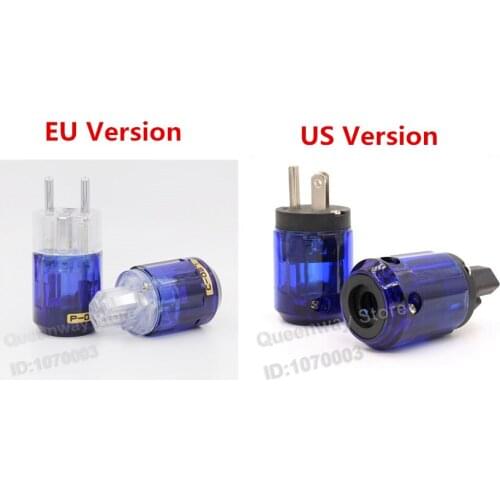 Rhodium Plated P-037 Power Plug Connector Head Connector Plug IEC C-037 Connector Audio American/European Standard for choose