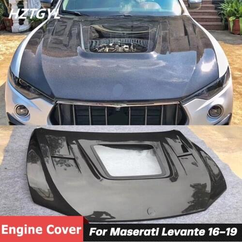 Transparent Style Carbon Fiber Or FRP Front Engine Cover Hood Bonnet For Maserati Levante Tuning 2016-2019