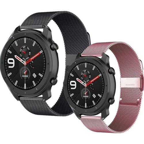 Milanese Watchband Strap for Amazfit GTR 2 47MM 42MM /Amazfit Pace/Stratos 3 2 2s Bracelet Band Wristband Replacement Correa