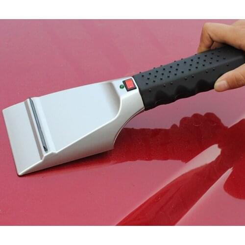 Car Window Water Wiper Squeegee Handled Rubber Ice heated Scraper Blade switch Auto Snow ICE Electrical Ice Scraper tool