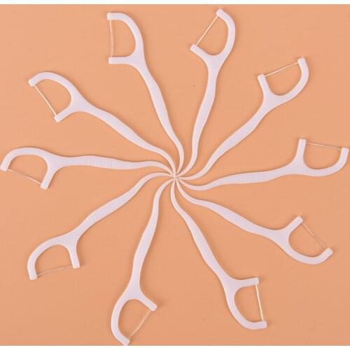 Oral Care 7.5cm 10pcs Dental Floss Flosser Picks Teeth Toothpicks Stick Tooth Clean Random Package