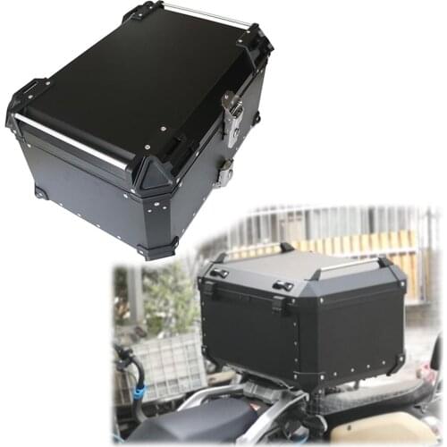 45L 55L 65L Universal Motorcycle Rear Trunk Tail Box Removable Luggage Helmet Lock Toolbox Case Aluminum Alloy Modified