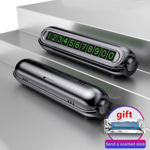 Temporary Luminous Car Parking Card with Aromatherapy Telephone Number Card Fragrance Tank Auto Accessories Hidden Number Plate