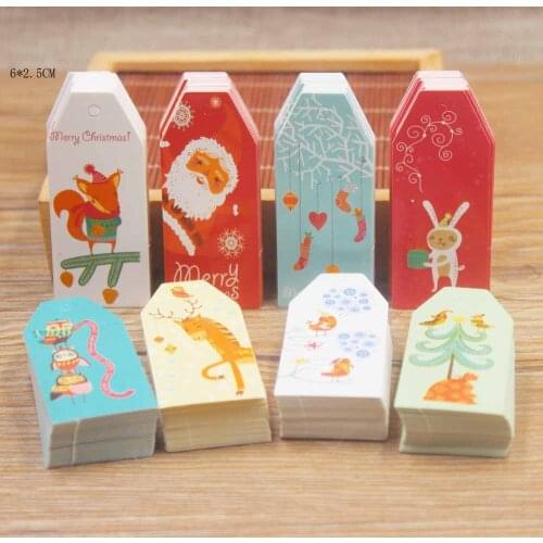 Tags-Card Label Paper-Tags Craft Gift cute Santa Claus Handmade Birthday-Party christmas High Quality suspension card in 2019