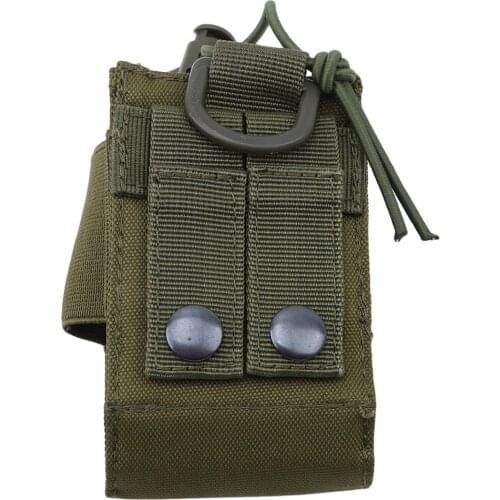 Green Camouflage Walkie-talkie Bag Holder Bag Tactical Sports Pendant Military Molle Nylon Radio Magazine Pouch Pocket