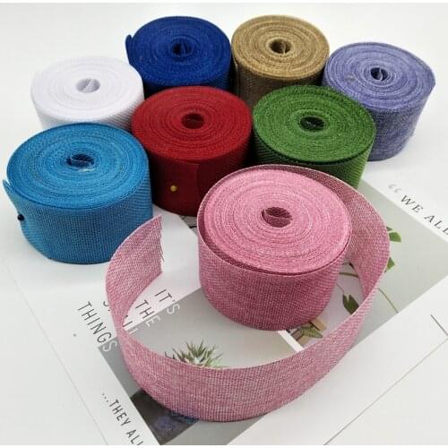 1 Roll Burlap Ribbon Linen Ribbon Jute Yards Ribbon for Photos Crafts Wraping Gifts Party Wedding Holiday Rustic Wedding Decor