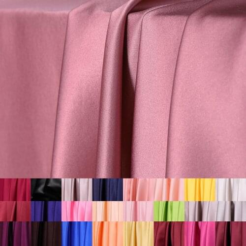 108CM Wide 19MM Stretch Solid Color Dyed Silk Satin Fabric for Dress Shirt Clothes Cheongsam Y006
