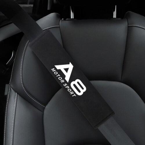 2pcs Car Seat Belt Pads Seat Shoulder Strap Pad Cushion Cover for Audi A8 Q3 Q5 Q7 S8 TT Accessories