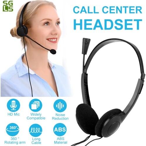 2021 3.5 Mm Headphone Wired Earphone With Microphone Noise Canceling Computer Headset Lightweight For Laptop PC School Children
