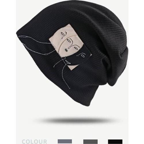 2021 Autumn and winter Cotton personality pattern Thicken knitted hat warm hat Skullies cap beanie hat for Men and Women 02