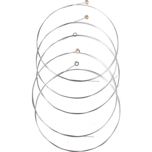 5Pcs Silver Tone Steel Strings E-1 for Acoustic Guitar String