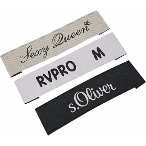 ZeQi Garment tags woven labels clothing label custom main label washable jacket label 500pcs/lot