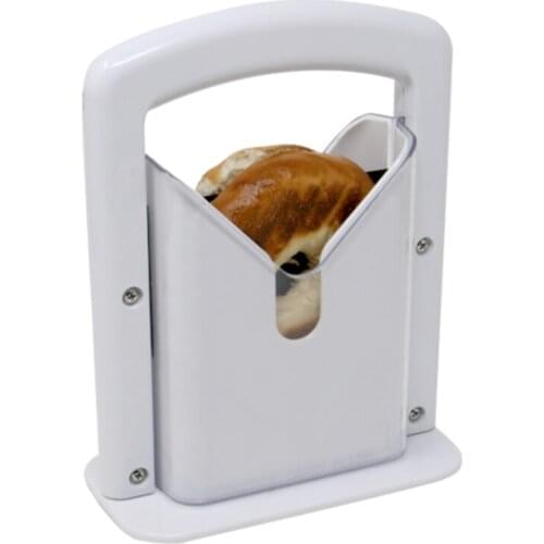 Bagel Guillotine White Bagel Slicer Stainless Steel Slicer Cutter for Muffins Bun Rolls Toast Bread Slicing Machine Baking Tools