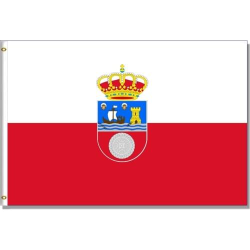 Cantabria Flag Spain Banner 3x5FT 150X90CM banner 100D Polyester brass grommets indoor outdoor custom flag