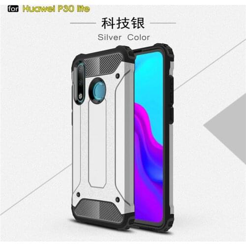 Case Huawei P30 Lite Cover Anti-knock Soft Silicone + Hard Plastic Back Case For Huawei P30 Lite Shell For Huawei P30 Lite Funda