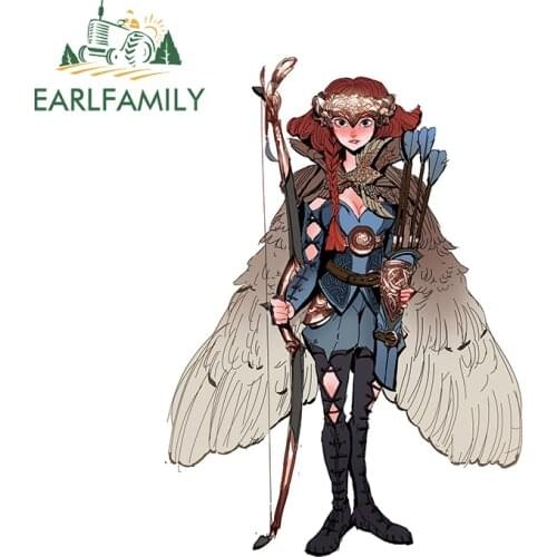 EARLFAMILY 13cm x 9.2cm for Car Assessoires Stickers Valkyrie Alice Grabar Anime Decal Camper JDM Scratch-Proof Vinyl Decoration