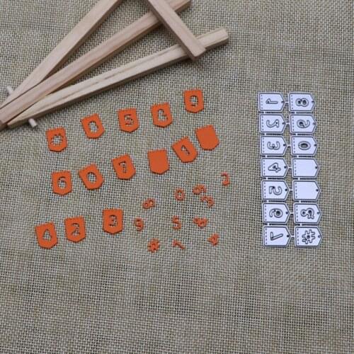 Small Number Sign Flag Metal Cutting Dies Stencils For DIY Scrapbooking Decorative Embossing Handcraft Die Cutting Template