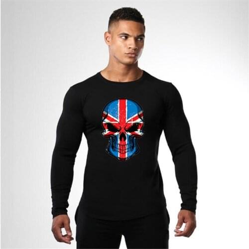 Muscleguys Brand Fitness Compression Shirt Men Bodybuilding Slim Fit Skins Tight Long Sleeve 3D T Shirt Tops Sportswear