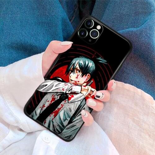 Aki Hayakawa Chainsaw Man Anime Soft Silicone Glass Phone Case for IPhone SE 6s 7 8 Plus X Xr Xs 11 12 Mini Pro Max Samsung