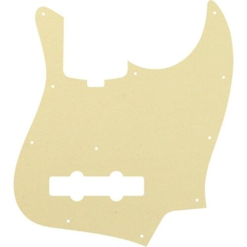 Pleroo Guitar Parts For Japan sadowsky metro uv70 Jazz Bass guitar pickguard Scratch Plate, 3Ply Cream yellow