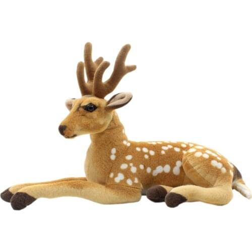 Real Life Plush Toy Stuffed Animals Sika Spotted Deer Toys Plush Party Birthday Gift Toy 50cm