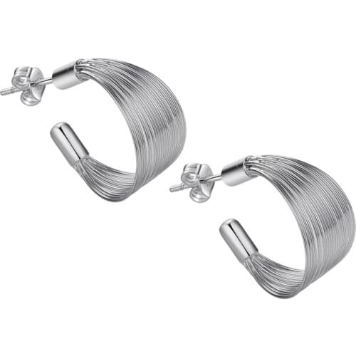 Wholesale Free Shipping Silver Plated Earrings For Female Silver Fashion Jewelry Multi-thread Earrings/nwajfda GY-AE146