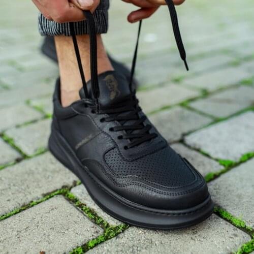 Knack Everyday Shoes 707 Black (Black Base) High Bottom Casual Style Luxury Style Lace-Up Spring Summer New Season
