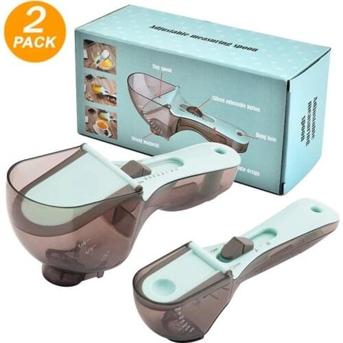 5ml To 30ml Adjustable Measuring Cups Multi-functional Spoons Sets with Scale Measuring Scoop Precise For Cooking CF-126