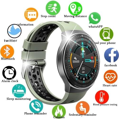 GEJIAN 8G Memory Card Music Player Smart Watch Men Bluetooth Call smartwatch For Xiaomi Huawei Phone ECG Sports Fitness Tracker