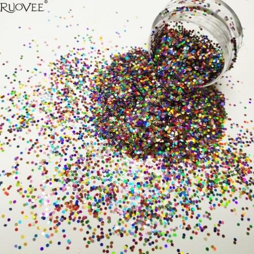 50gram-1mm(1/24")Mixed Laser Holographic Colors Dazzling Hexagon Glitter Paillette Spangle Shape for DIY Nail Art&Glitter Crafts