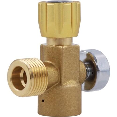 All in One Model Brass Soda Stream CO2 Refill Adapter Connector Gas Regulator Soda Cylinder with 3000psi Gauge