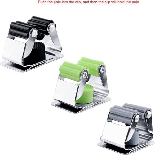 Fishing Rod Clips Club Positioning Clamps Holder Accessories Fixing Rack Wall Mount Rod Collection Rack Storage Stainless Steel