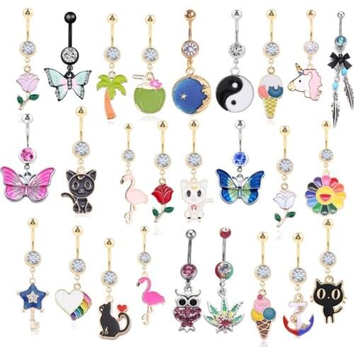 1PC Different Designs Belly Rings Body Jewelry for Women Piercing Navel Body Piercing Jewelry Belly Button Rings Accessories