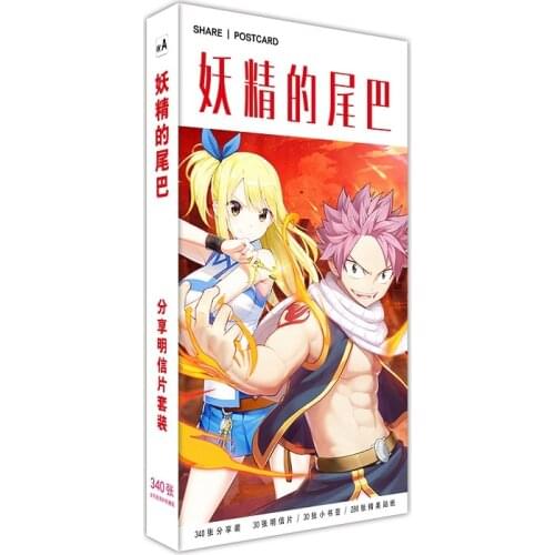 180pcs/Set Anime Fairy Tail Paper Postcard/Greeting Card/Message Card/Christmas and New Year gifts