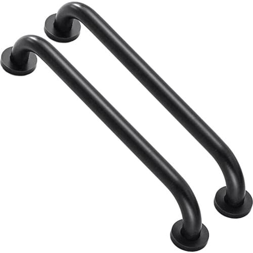 2 Pack Black Shower Grab Bar Anti Slip Grip,Bath Grab Bar Balance Bar,Wall Mount Handrail Support Assist Bath Handle