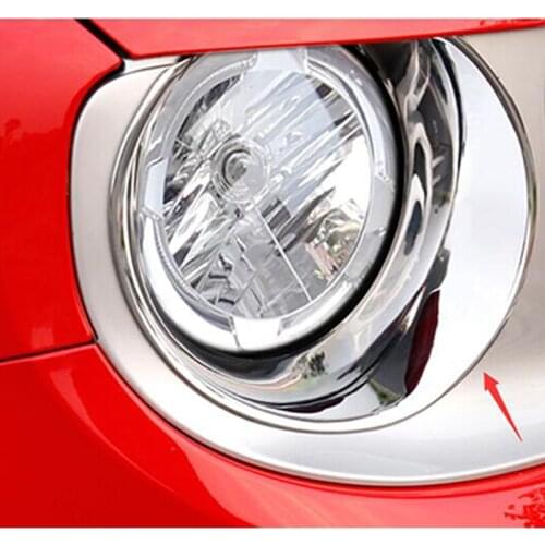 ABS Chrome For Jeep Renegade 2015 2016 2017 2018 Accessories Car Front Light Headlamps Eyebrow Trim Cover Car Sticker Styling