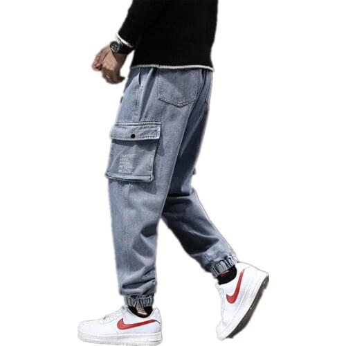 Big Size Jeans Men Elastic Denim Trousers Streetwear Mens Jean Brand Loose Jeans Classic 2021 Plus Size Pants Man Clothes