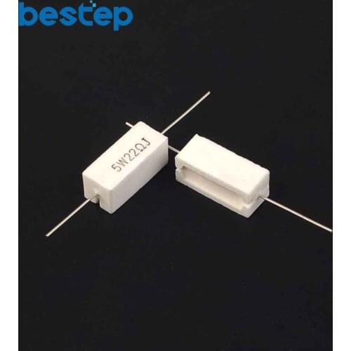 10PCS 5W 22R 22 ohm Cement Resistor 5