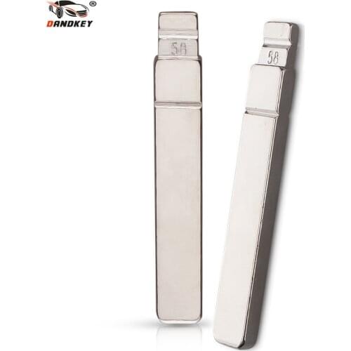 Dandkey 10pcs/lot #58 Car Remote Key Blade For Renault Citroen Triumph Peugeot 307 207 308 Flip Folding Key Blank NO. 58